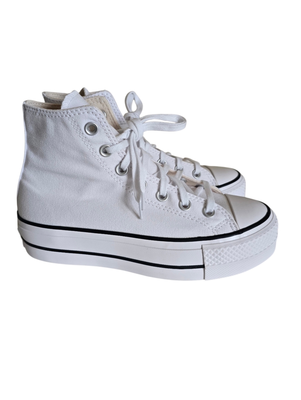 NEW🤍Converse Chuck Taylor All-Star Women White Lift High-Top Platform Sneakers - Picture 7 of 16